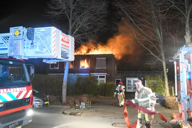 Woning uitgebrand in Bussum