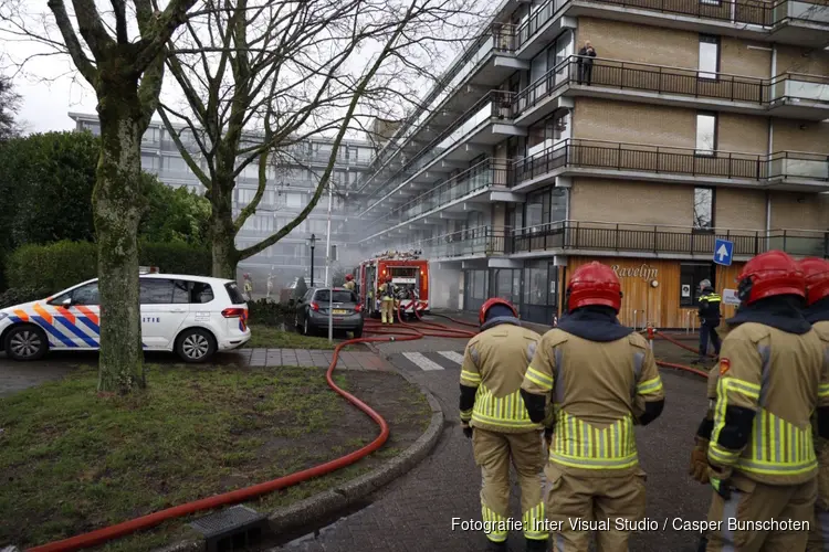 Containerbrand bij wooncentrum in Naarden