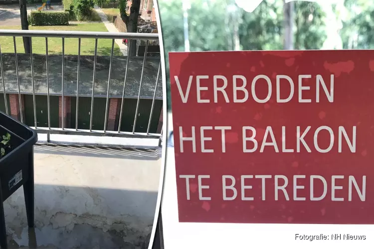 Bewoners van twee Hilversumse flats mogen hun onveilige balkon voorlopig nog niet op